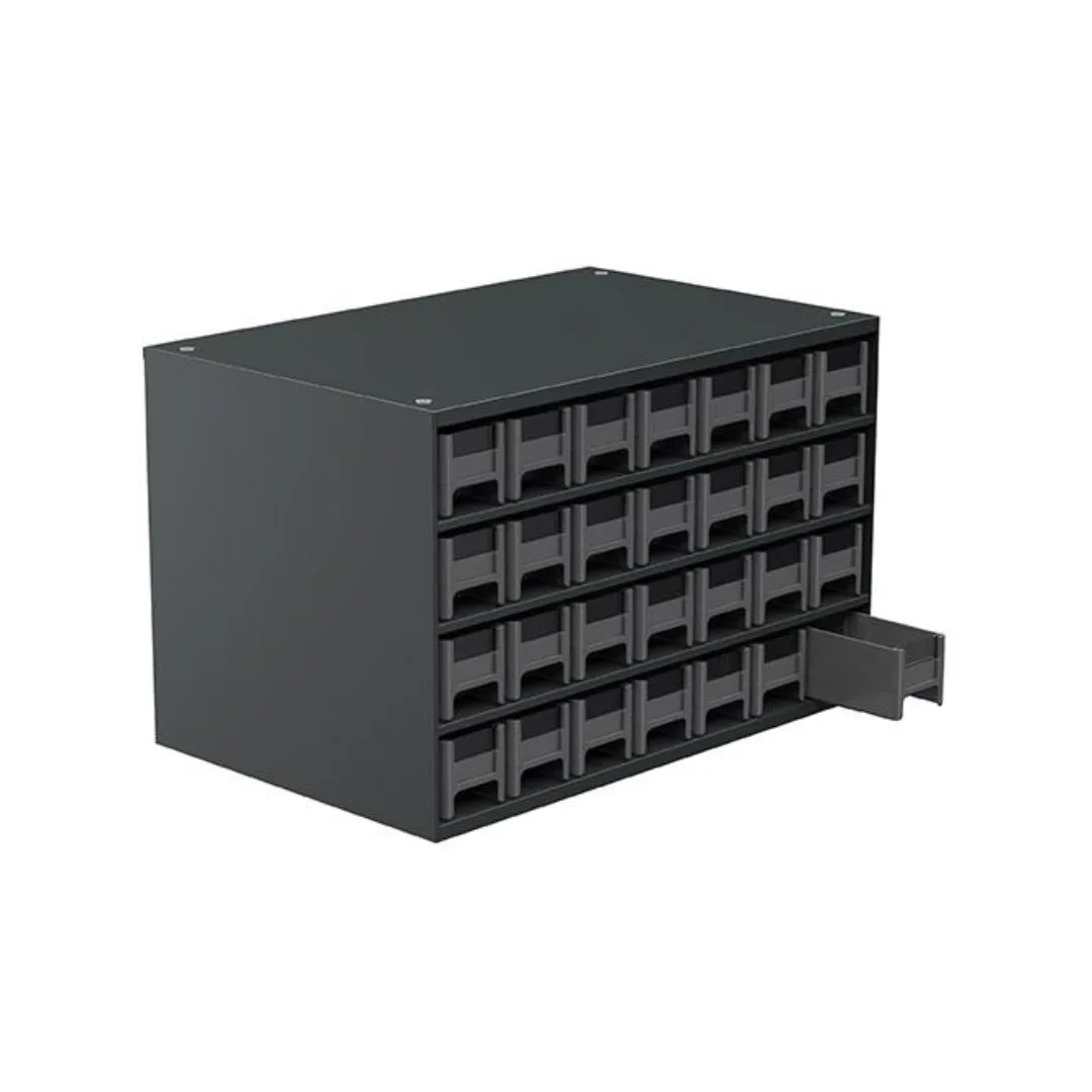 Akro-Mils 19228BLACK 19-Series Steel Cabinet 28 Drawers