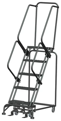 Ballymore 5-Step Rolling Ladder, 24" base, 14" top step