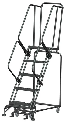Ballymore 5-Step Rolling Ladder, 24" base, 21" top step