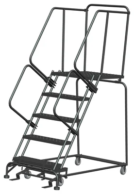 Ballymore 5-Step Rolling Ladder, 32" base, 28" top step