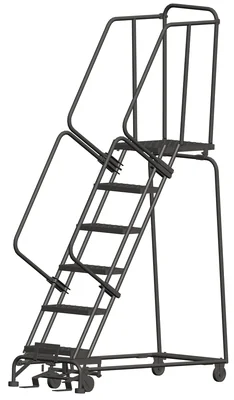 Ballymore 6-Step Rolling Ladder, 24" base, 21" top step