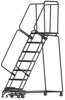 Ballymore 7-Step Rolling Ladder, 32" base, 21" top step