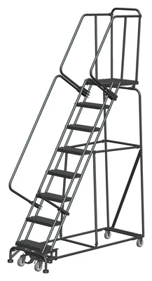 Ballymore 8-Step Rolling Ladder, 24" base, 21" top step