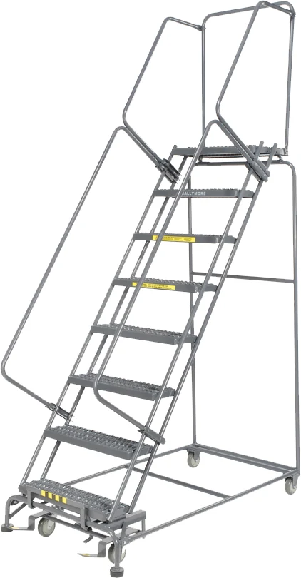 Ballymore 8-Step Rolling Ladder, 32" base, 14" top step