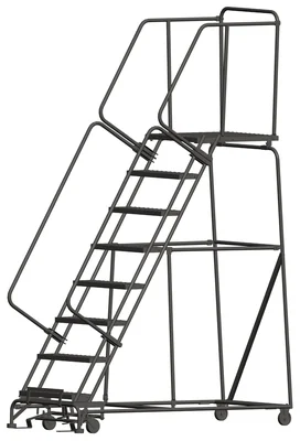 Ballymore 8-Step Rolling Ladder, 32" base, 28" top step
