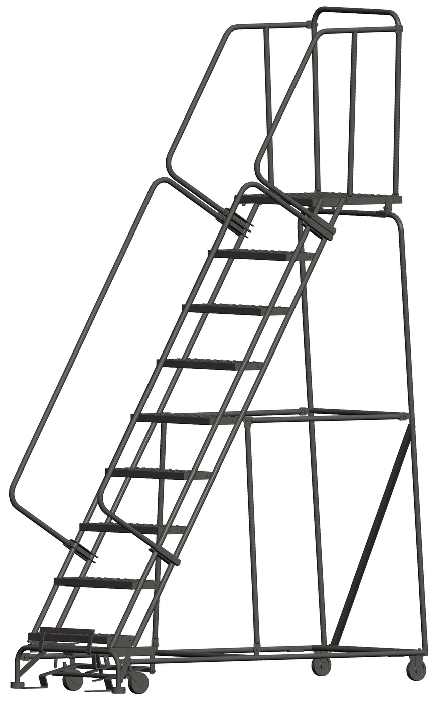 Ballymore 9-Step Rolling Ladder, 32" base, 21" top step
