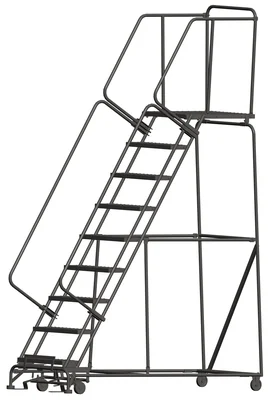 Ballymore 9-Step Rolling Ladder, 32" base, 28" top step