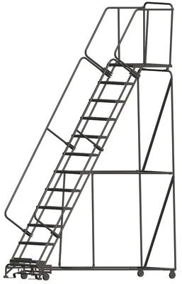 Ballymore 12-Step Rolling Ladder, 32" base, 28" top step