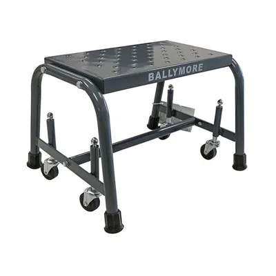 Ballymore Spring-Loaded Caster 1-Step Rolling Ladder, 26" base, 10" top step