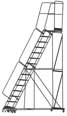 Ballymore 15-Step Rolling Ladder, 40" base, 28" top step