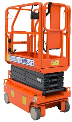 Ballymore Scissor Lift, drivable, 12 ft platform height, 22" long platform, 500 lb capacity — view 3