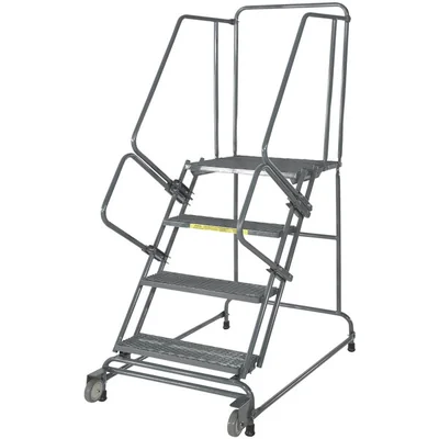 Ballymore Tilt & Roll 4-Step Rolling Ladder, 30" base, 14" top step