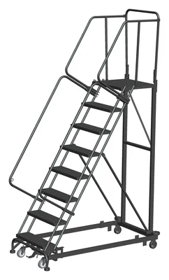 Ballymore Monster Line 8-Step Rolling Ladder, 32" base, 21" top step