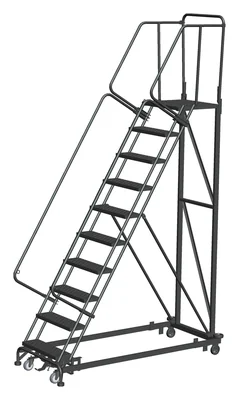 Ballymore Monster Line 10-Step Rolling Ladder, 32" base, 21" top step