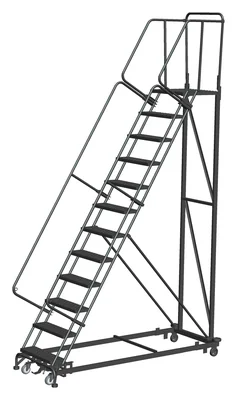 Ballymore Monster Line 12-Step Rolling Ladder, 32" base, 21" top step