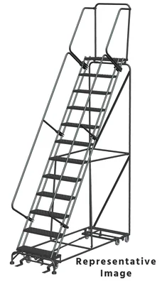 Ballymore All-Directional 12-Step Rolling Ladder, 32" base, 28" top step