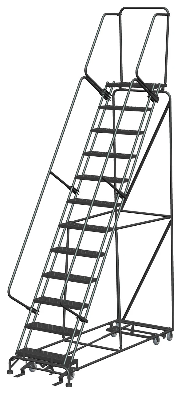 Ballymore All-Directional 12-Step Rolling Ladder, 32" base, 14" top step