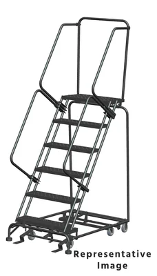 Ballymore All-Directional 6-Step Rolling Ladder, 32" base, 21" top step