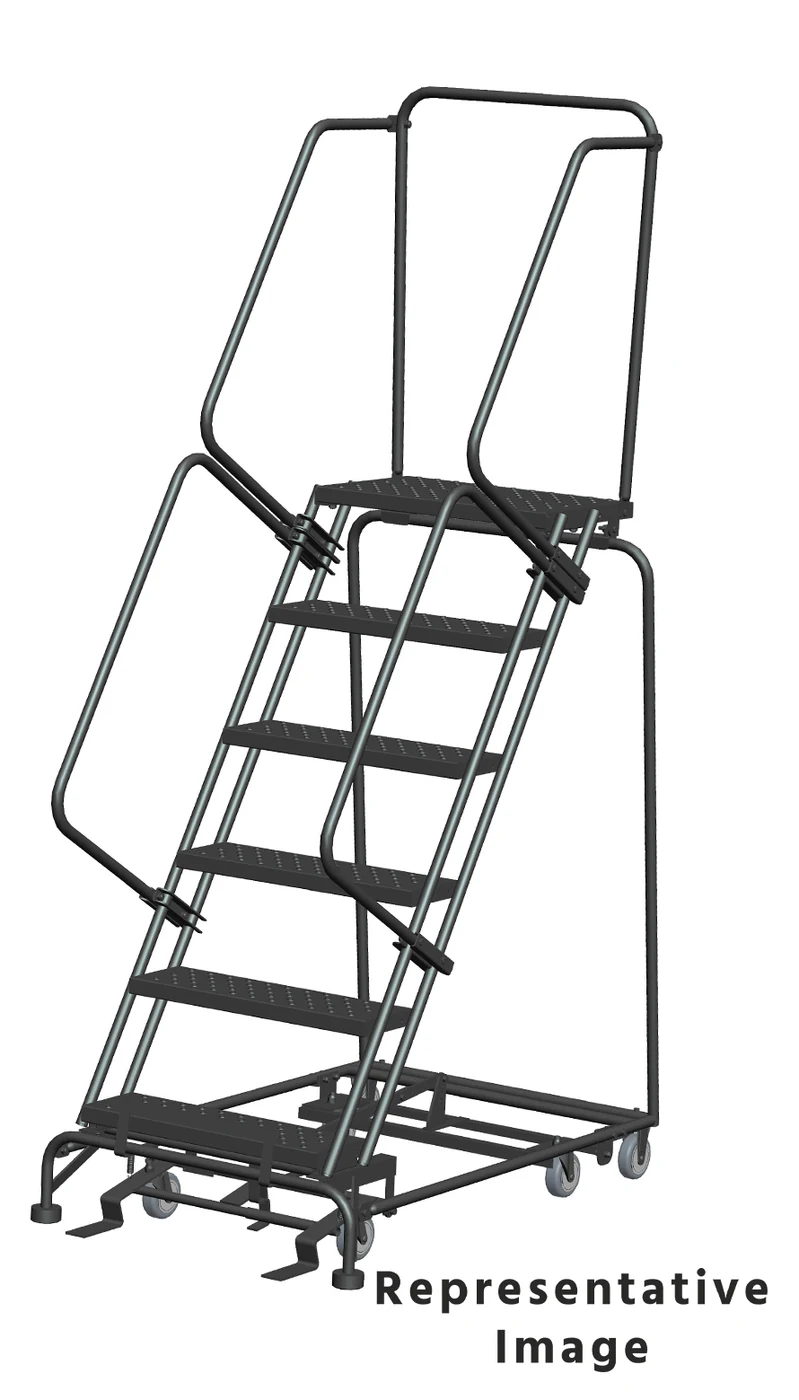 Ballymore All-Directional 6-Step Rolling Ladder, 32" base, 21" top step