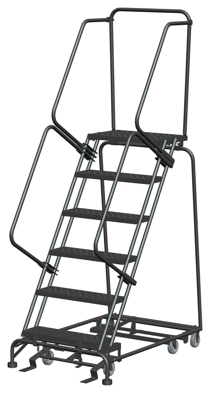 Ballymore All-Directional 6-Step Rolling Ladder, 32" base, 14" top step