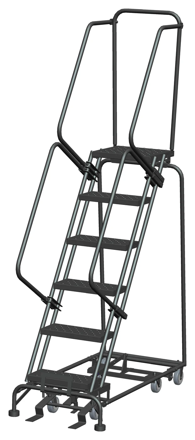 Ballymore All-Directional 6-Step Rolling Ladder, 24" base, 14" top step