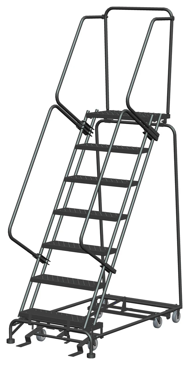 Ballymore All-Directional 7-Step Rolling Ladder, 32" base, 14" top step
