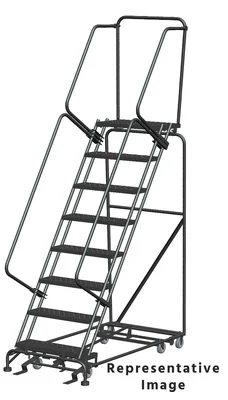 Ballymore All-Directional 8-Step Rolling Ladder, 32" base, 21" top step