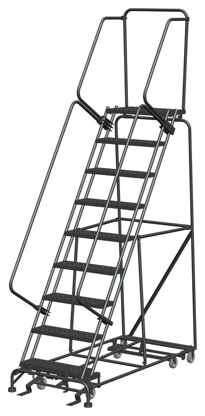 Ballymore All-Directional 9-Step Rolling Ladder, 32" base, 14" top step