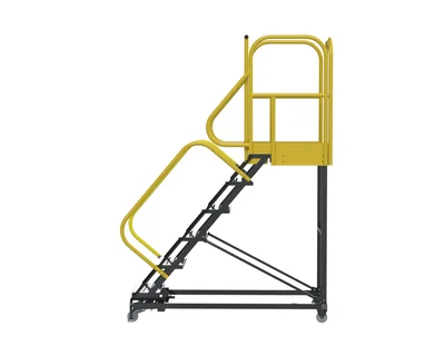 Ballymore ProLine 6-Step Rolling Ladder, 32" base, 28" top step — view 3