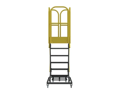 Ballymore ProLine 6-Step Rolling Ladder, 32" base, 28" top step — view 4