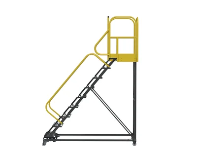 Ballymore ProLine 9-Step Rolling Ladder, 32" base, 28" top step — view 3