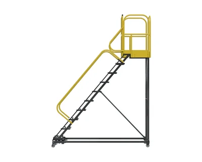 Ballymore ProLine 10-Step Rolling Ladder, 32" base, 28" top step — view 3