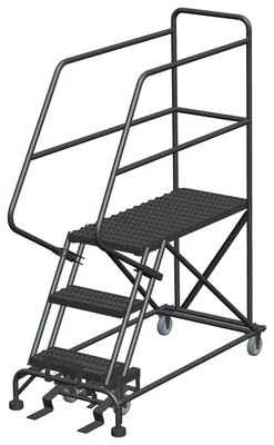 Ballymore 3-Step Single Entry Work Platform, 36" deep platform, 33" base