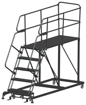 Ballymore 5-Step Single Entry Work Platform, 72" deep platform, 38" base