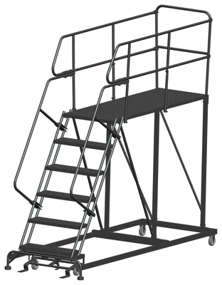 Ballymore 6-Step Single Entry Work Platform, 72" deep platform, 38" base