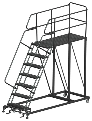Ballymore 7-Step Single Entry Work Platform, 60" deep platform, 38" base