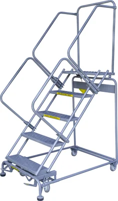 Ballymore 50° Stairway Slope 5-Step Rolling Ladder, 32" base, 14" top step