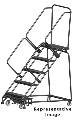 Ballymore 50° Stairway Slope 8-Step Rolling Ladder, 32" base, 28" top step