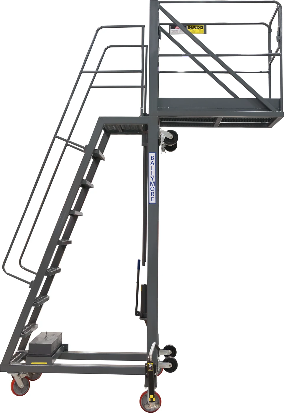 Ballymore Tank Top Work Platform, 11–15 ft adjustable height, 28" base, 48" long platform