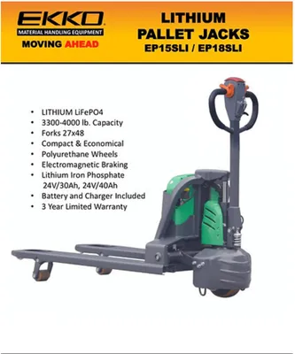 EKKO EP15SLI Fully Electric Pallet Jack