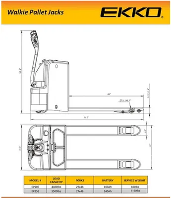 EKKO EP20E Walkie Pallet Jack