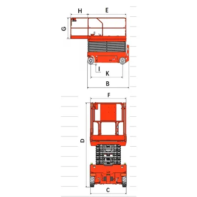 Scissor Aerial Work Platform ES120E-LI, 39' Lift Height BP
