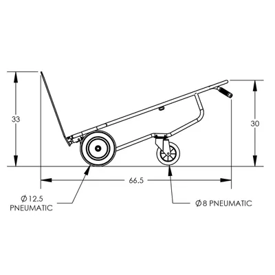 Hand Truck F80233R6, 600 lb. Capacity