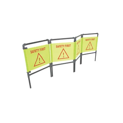 Vestil FBR-4-35 Plastic/Vinyl 4 Section Folding Fabric Barrier