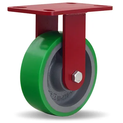 Hamilton R-HS-6DB Heavy Service Rigid Caster, 6" x 2" Polyurethane