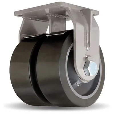 Hamilton R-MDD-104SYT70 Maxi-Duty Dual-Wheel Rigid Caster, 10" x 4" Polyurethane
