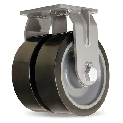 Hamilton R-MDD-124SYT70 Maxi-Duty Dual-Wheel Rigid Caster, 12" x 4" Polyurethane