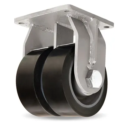 Hamilton R-MDD-83SYT70 Maxi-Duty Dual-Wheel Rigid Caster, 8" x 3" Polyurethane
