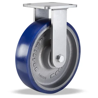 Hamilton R-WH-8SPB Workhorse Rigid Caster, 8" x 2" Polyurethane