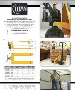 Lift Rite LCR55270042 pallet jack shown from an alternate angle